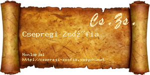 Csepregi Zsófia névjegykártya