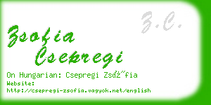 zsofia csepregi business card